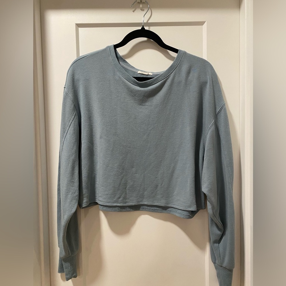 Garage Women's Dusty Blue Cropped Sweatshirt